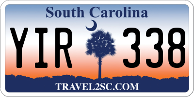 SC license plate YIR338