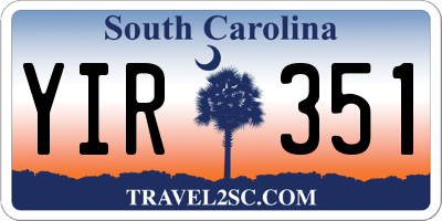 SC license plate YIR351