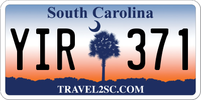 SC license plate YIR371