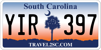 SC license plate YIR397