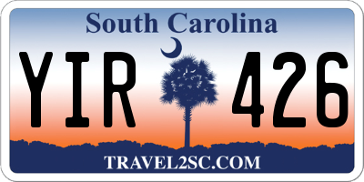 SC license plate YIR426
