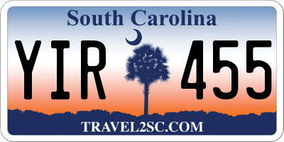 SC license plate YIR455