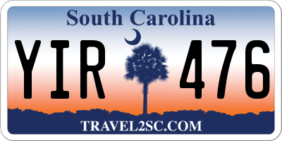 SC license plate YIR476