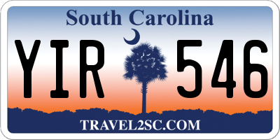 SC license plate YIR546