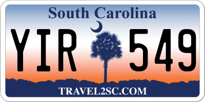 SC license plate YIR549