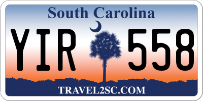 SC license plate YIR558