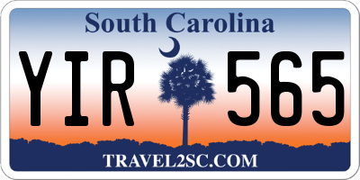 SC license plate YIR565
