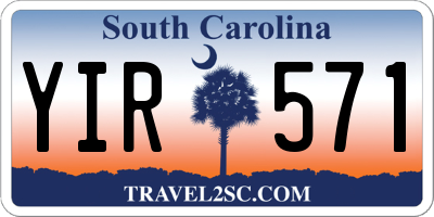SC license plate YIR571