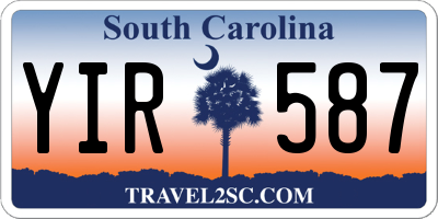 SC license plate YIR587