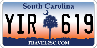 SC license plate YIR619