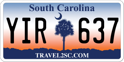 SC license plate YIR637
