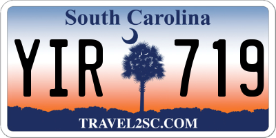 SC license plate YIR719
