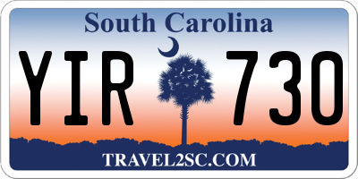 SC license plate YIR730