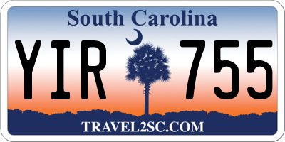 SC license plate YIR755