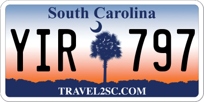 SC license plate YIR797