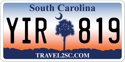SC license plate YIR819