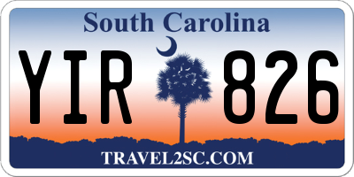 SC license plate YIR826