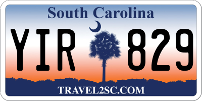 SC license plate YIR829