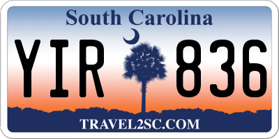 SC license plate YIR836
