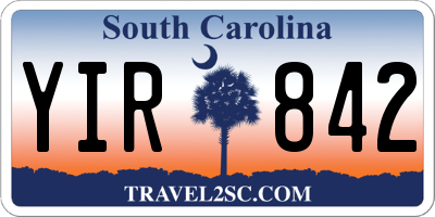 SC license plate YIR842
