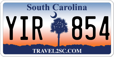 SC license plate YIR854