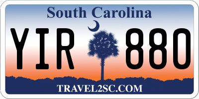 SC license plate YIR880