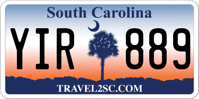 SC license plate YIR889