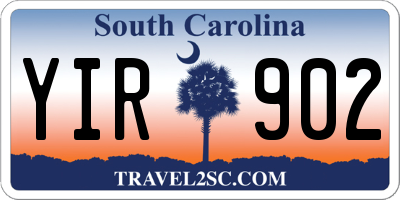 SC license plate YIR902