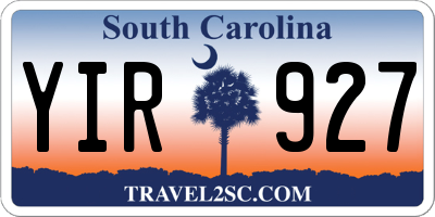 SC license plate YIR927