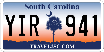 SC license plate YIR941