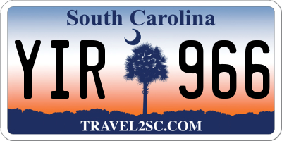 SC license plate YIR966