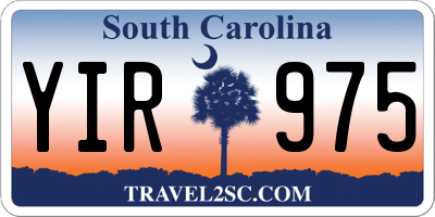 SC license plate YIR975
