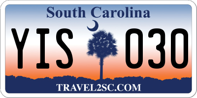 SC license plate YIS030
