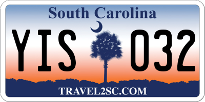 SC license plate YIS032