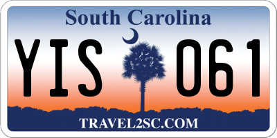 SC license plate YIS061