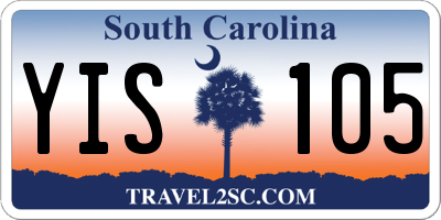 SC license plate YIS105