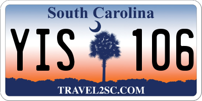 SC license plate YIS106