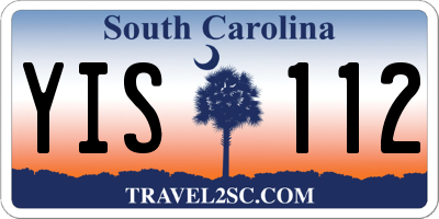 SC license plate YIS112