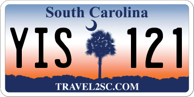 SC license plate YIS121
