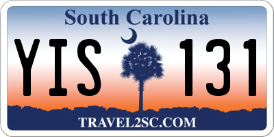 SC license plate YIS131