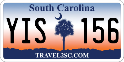 SC license plate YIS156