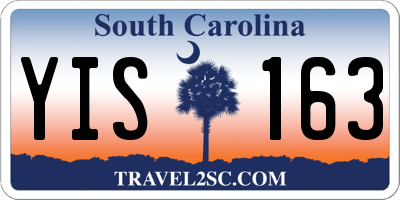 SC license plate YIS163