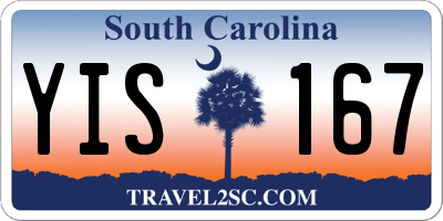SC license plate YIS167