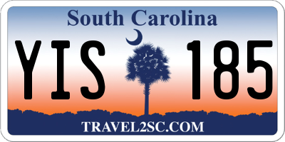 SC license plate YIS185