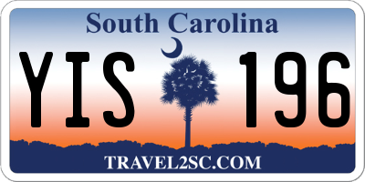 SC license plate YIS196