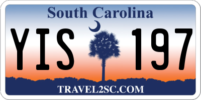 SC license plate YIS197