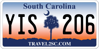 SC license plate YIS206