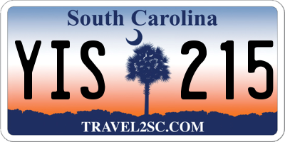 SC license plate YIS215