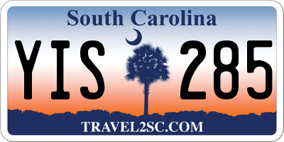 SC license plate YIS285