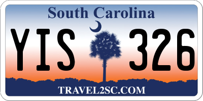 SC license plate YIS326